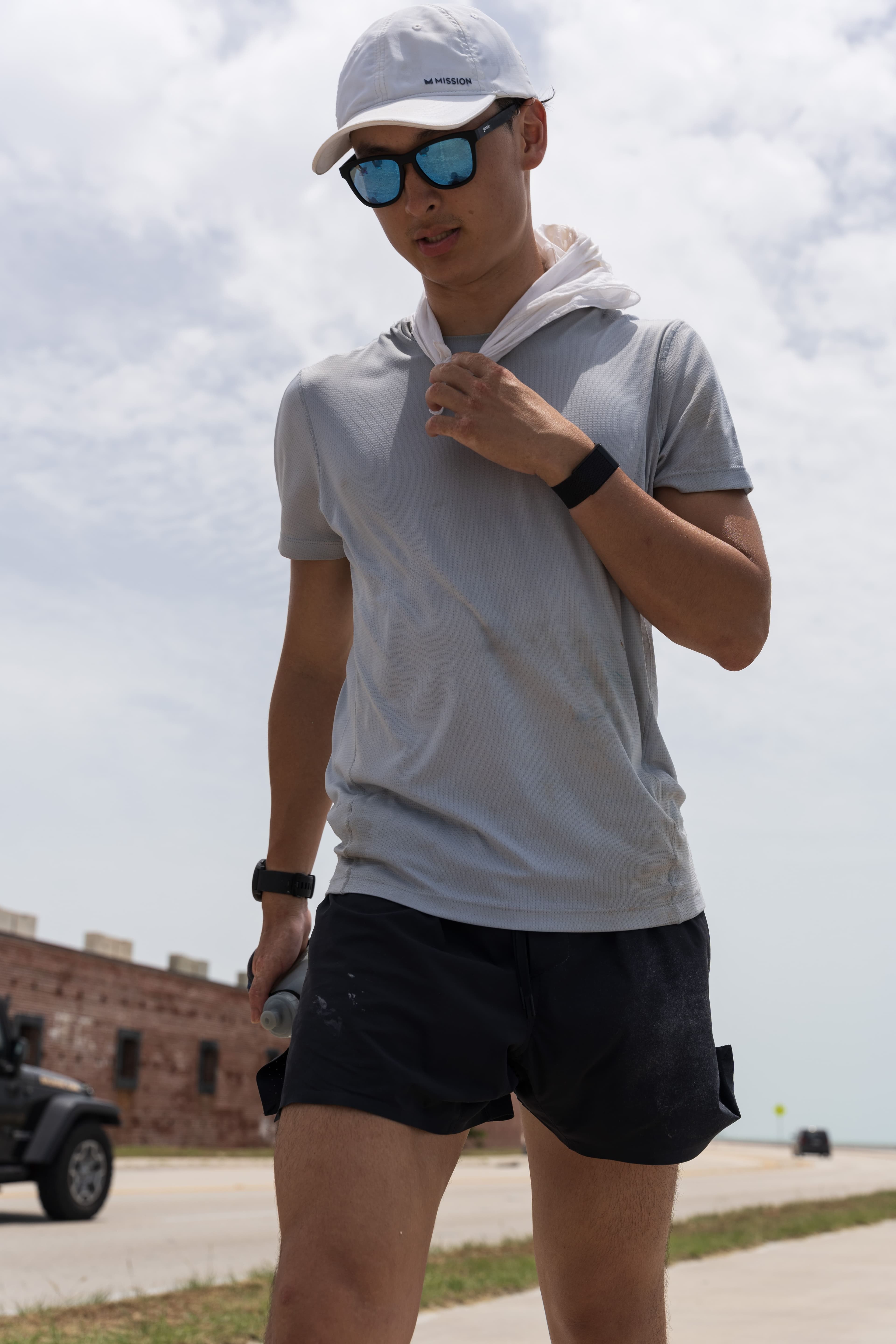 Shot of Tim walking