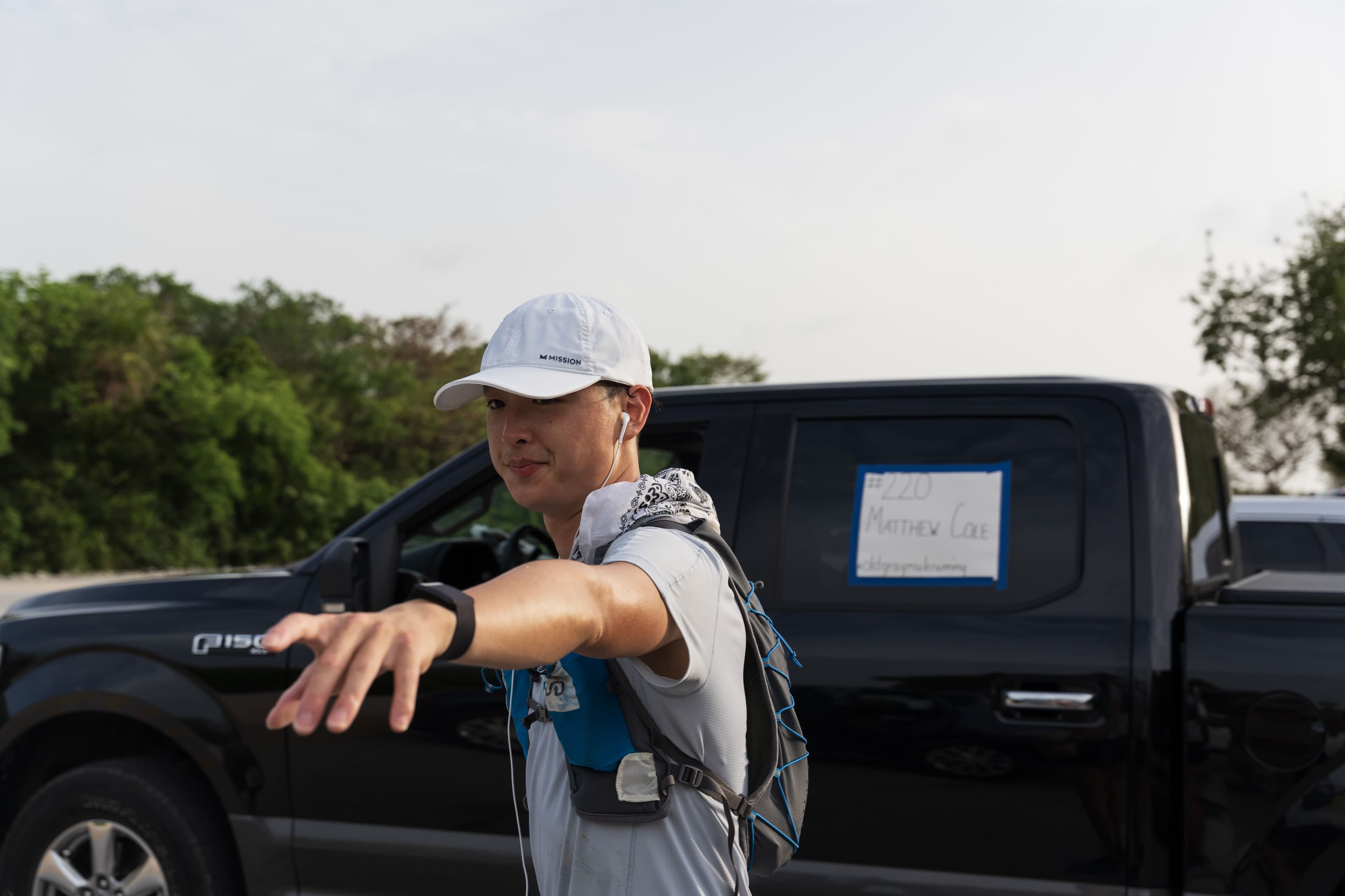 Tim pointing at the camera